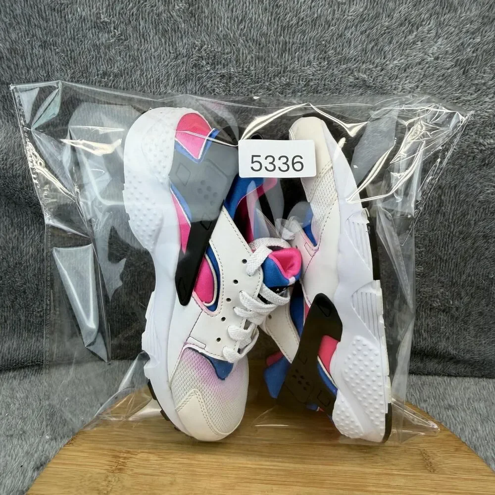 Nike Air Huarache Shoes Boys Size 5.5Y White Pink Athletic Sneakers 654275-104